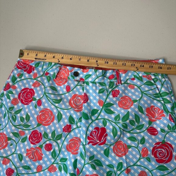 Shinesty Pants Kentucky Fried Daily Double Derby Roses Blue Size 33x33 - Picture 5 of 7